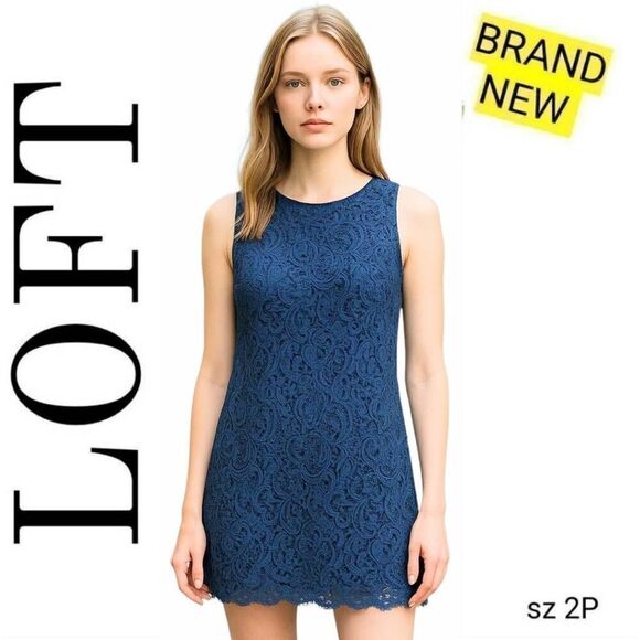 LOFT Dresses & Skirts - Loft Blue Lacey Tunic BRAND NEW with Tags